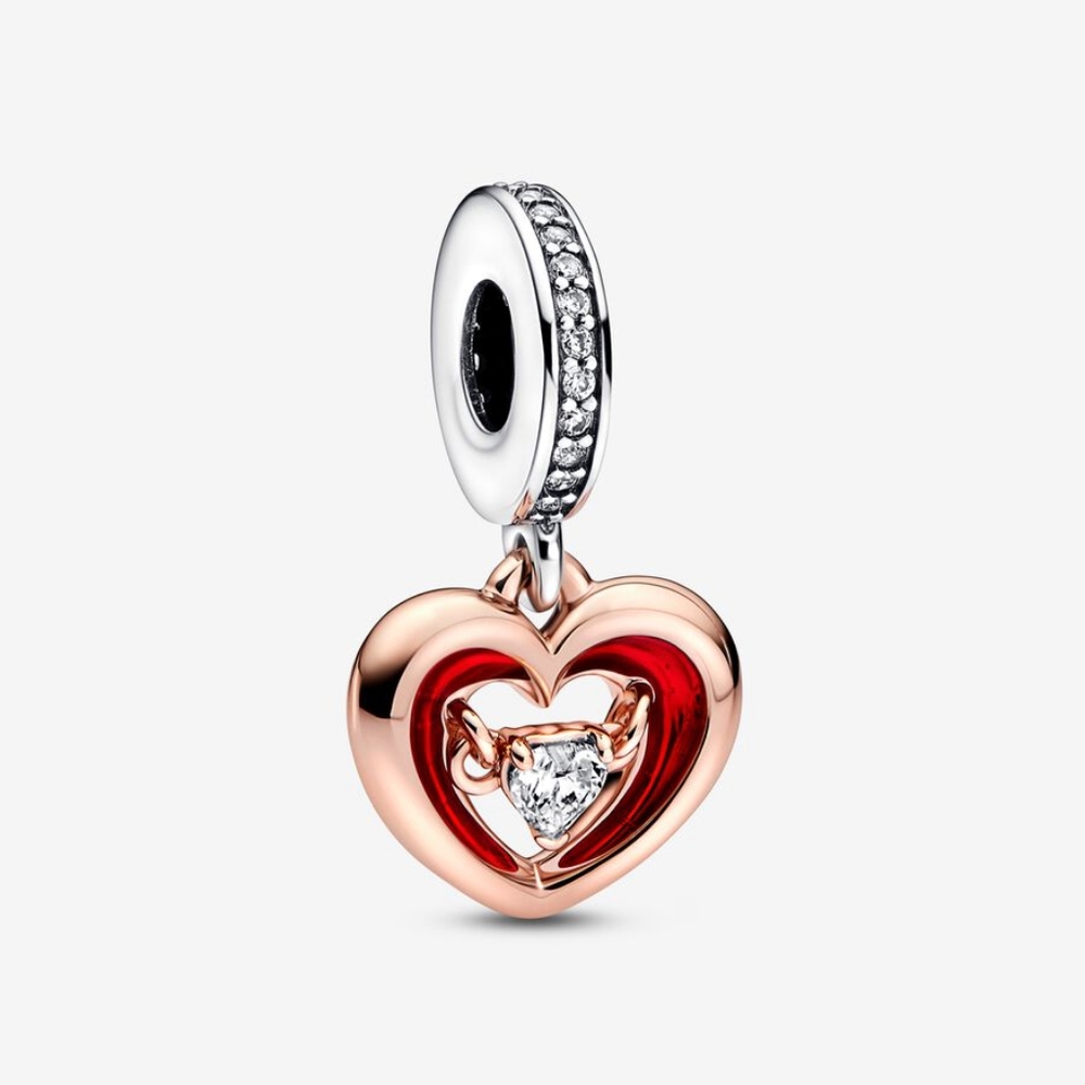 Pandora Shiny Two-Tone Heart Charm